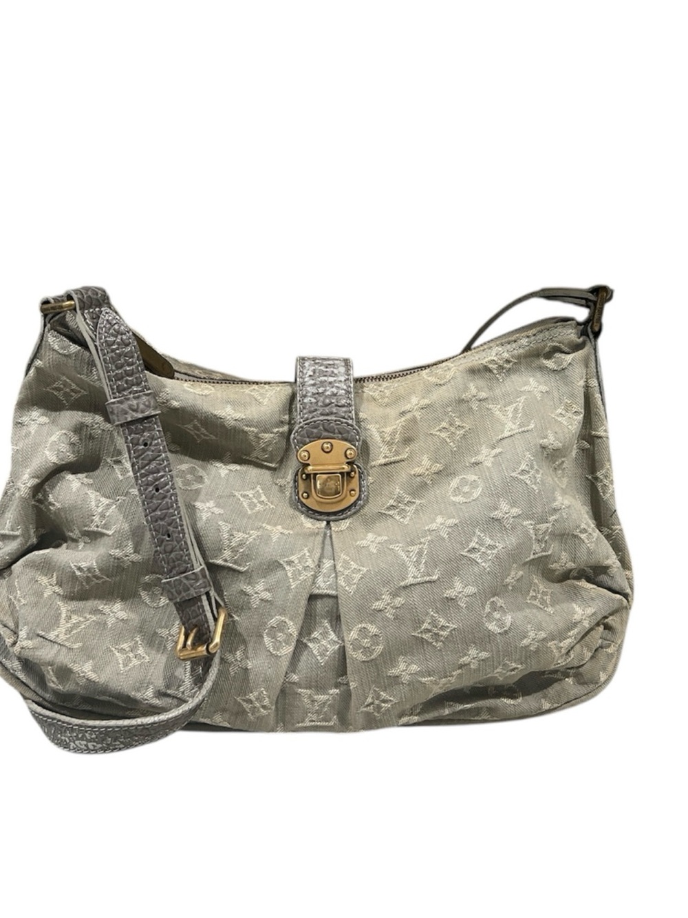 Louis Vuitton Monogram Mini Lin Marjorie Shoulder Bag - Gray Kaki Vintage